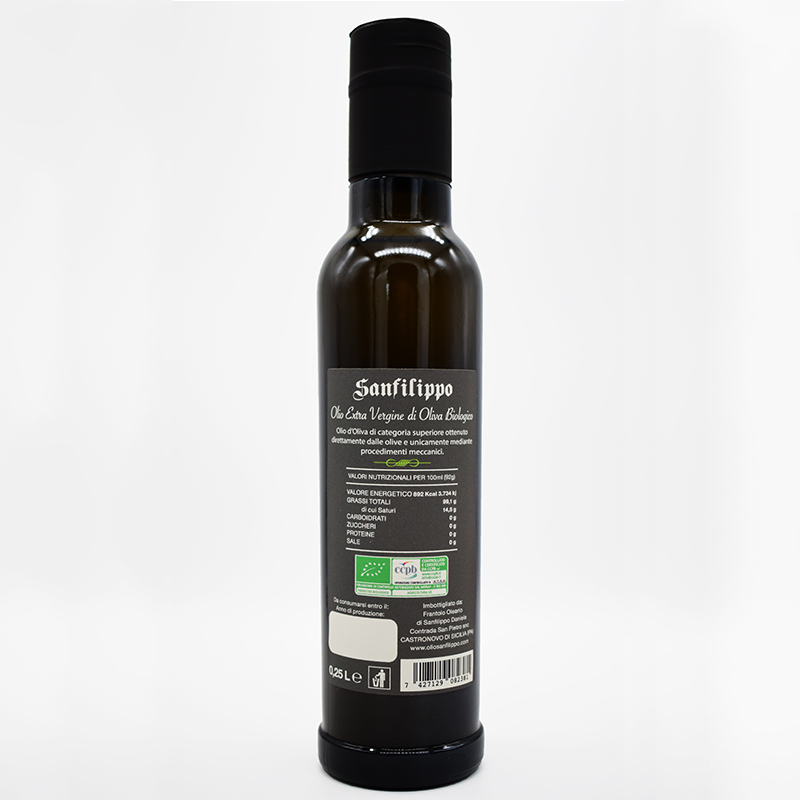 Olio extravergine di oliva bio 0,25 litri