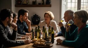 famiglia cucina olio extravergine