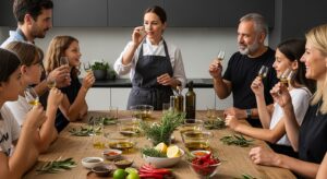 aromi olio, degustazione olio extravergine, cucina italiana