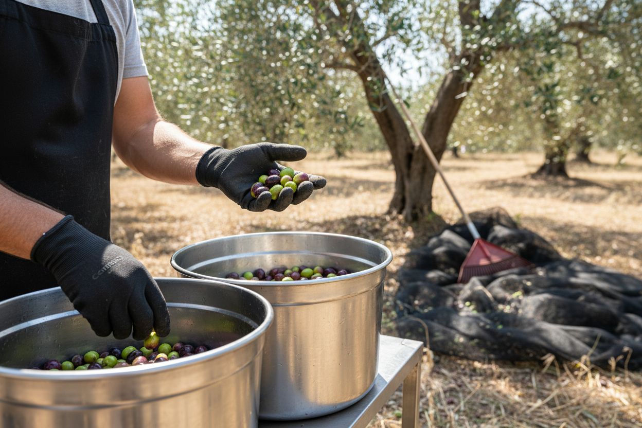 raccolta olive artigianale workflow