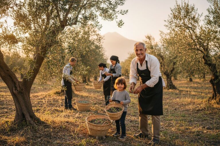 raccolta olive siciliane