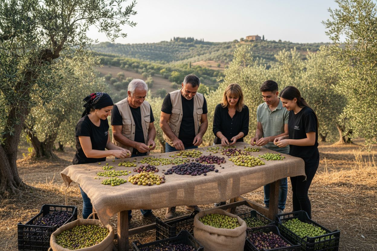 raccolta olive cultivar varietà