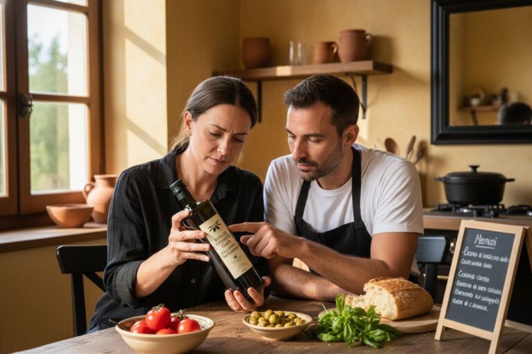 etichetta olio interazione