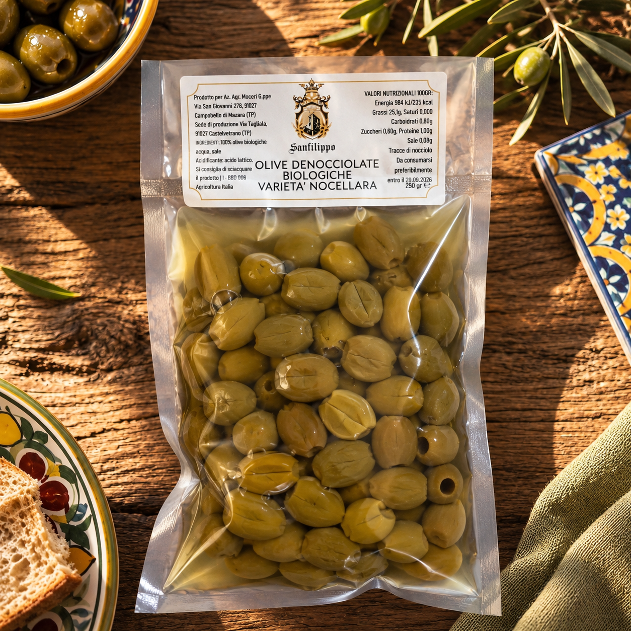 Olive Denocciolate Biologiche Varietà Nocellara 250g - immagine 2